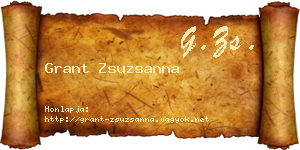 Grant Zsuzsanna névjegykártya